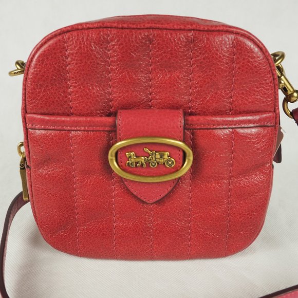 Coach Women's Kat Camera Bag Quilting Polished Grain Leather Dusty Pink 88230 - Picture 2 of 11